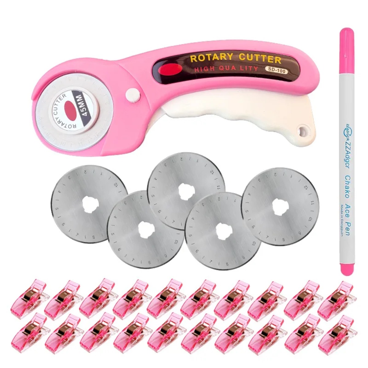 Rotary Cutter For Fabric 45Mm - Розовый роторный резак для пэчворка 45