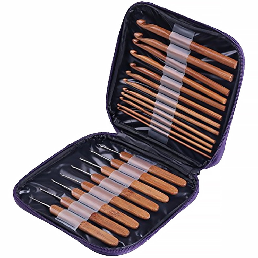 1 комплект бамбуковых крючков  – обзор и цена Wooden Crochet Hooks Ergonomic Handle