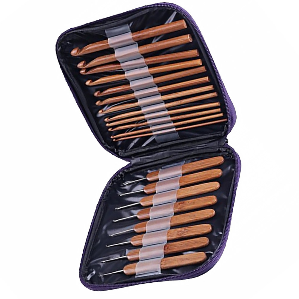 1 комплект бамбуковых крючков  – обзор и цена Wooden Crochet Hooks Ergonomic Handle