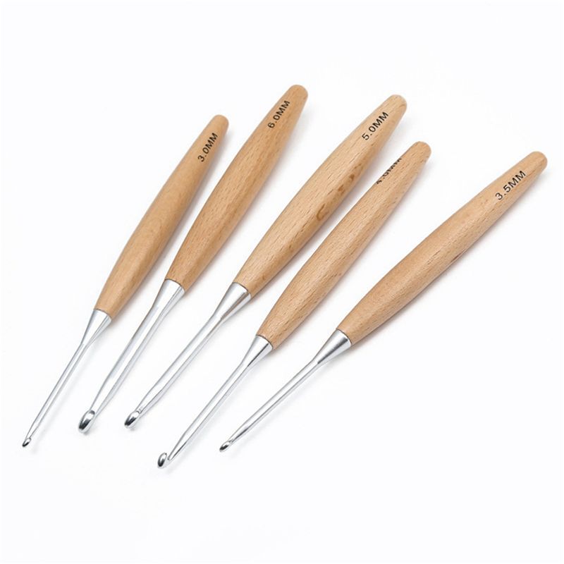 M12K – набор из 40 деревянных  – обзор и цена Wooden Crochet Hooks Ergonomic Handle
